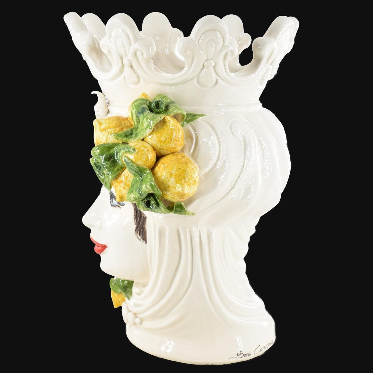 testa-di-moro-h-40-cm-white-and-lemon-femmina-ceramiche-di-caltagirone-sofia-6 - Moorish Head