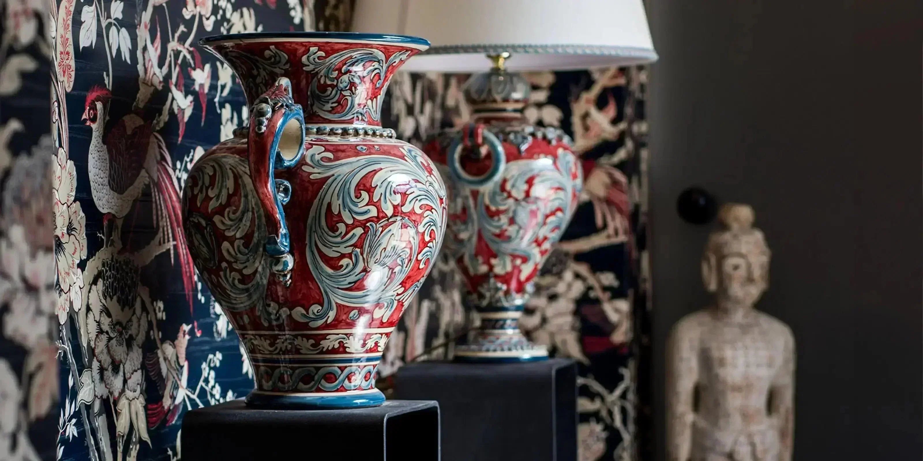 Serie Ornato Blu & Bordeaux - Moorish Head