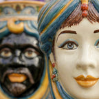 Moor's Head h 33 cm - Female without crown, Decoro Sicily
