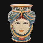 Moor's Head h 33 cm - Female without crown, Decoro Sicily