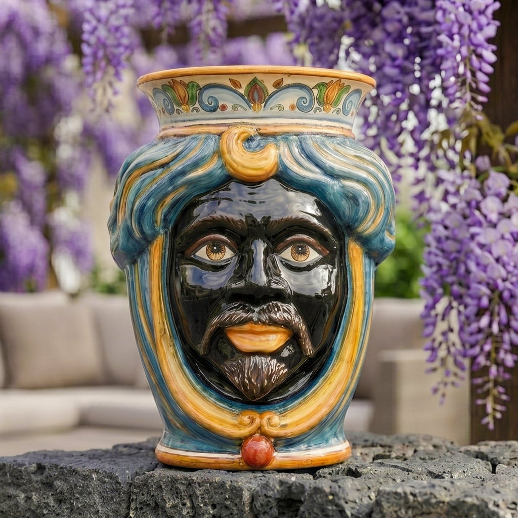 Mohrenkopf h 33 cm - männlich ohne Krone, Decoro Sicily