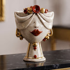 Zahira Head h 30 cm, Female - Antique Mother of Pearl Gold