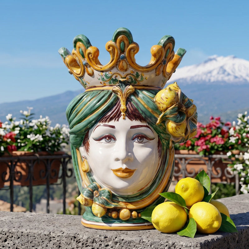 Testa h 40 limoni verde/arancio femmina