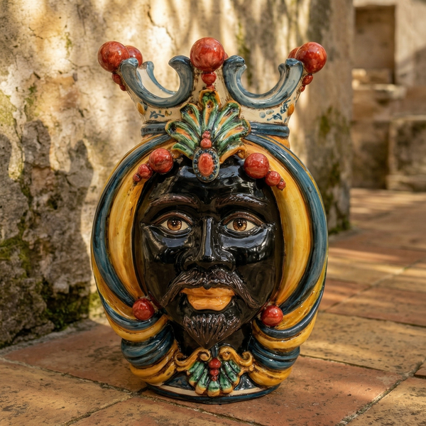 Moor's Head h 38 cm — Moor Male, Sicily Decor