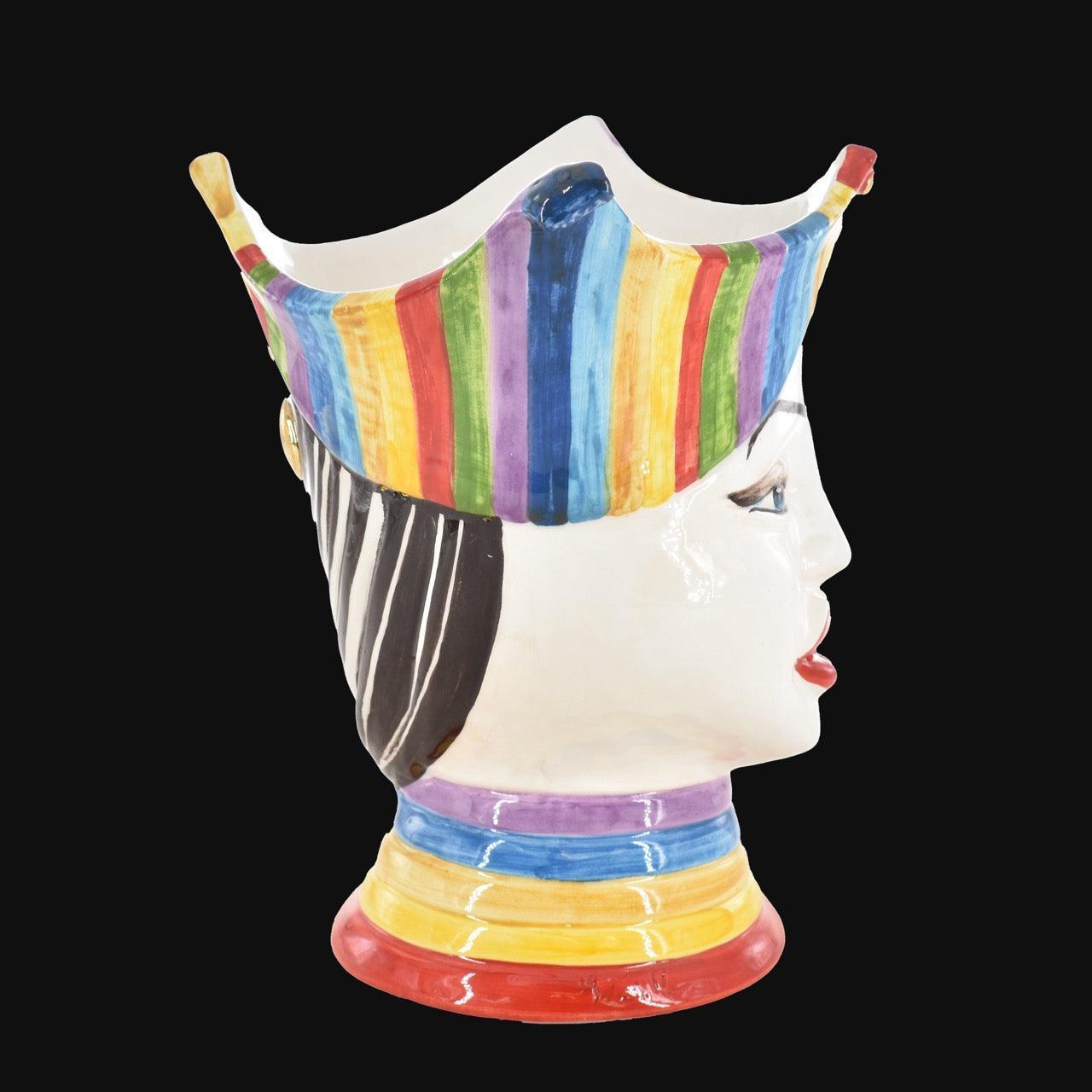testa-di-moro-aisha-25-cm-white-and-color-viso-di-donna-in-ceramica-siciliana-ceramiche-di-caltagirone-sofia-8 - Moorish Head