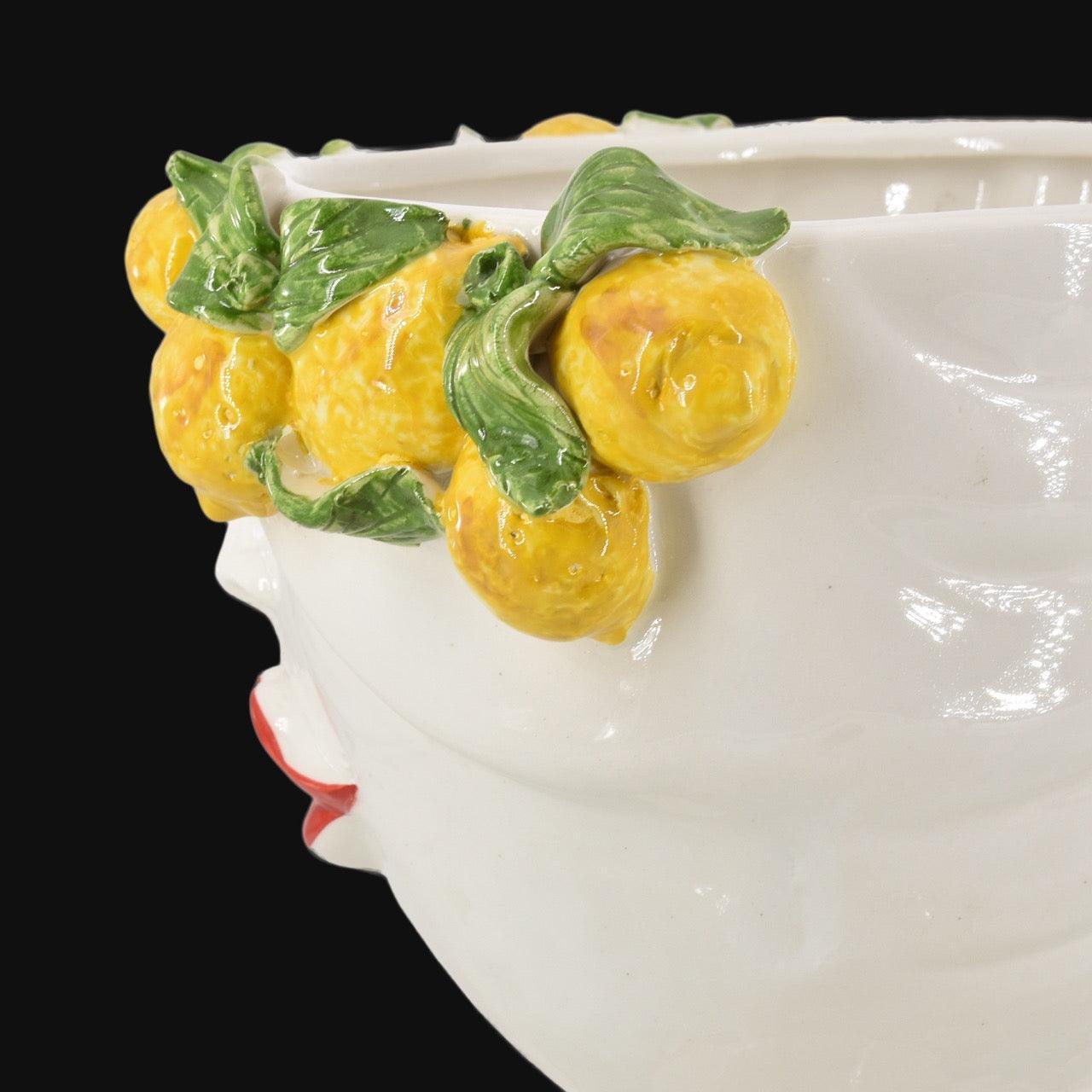 testa-di-moro-con-limoni-zahira-donna-or-white-and-lemon-30-cm-ceramiche-di-caltagirone-sofia-5 - Moorish Head