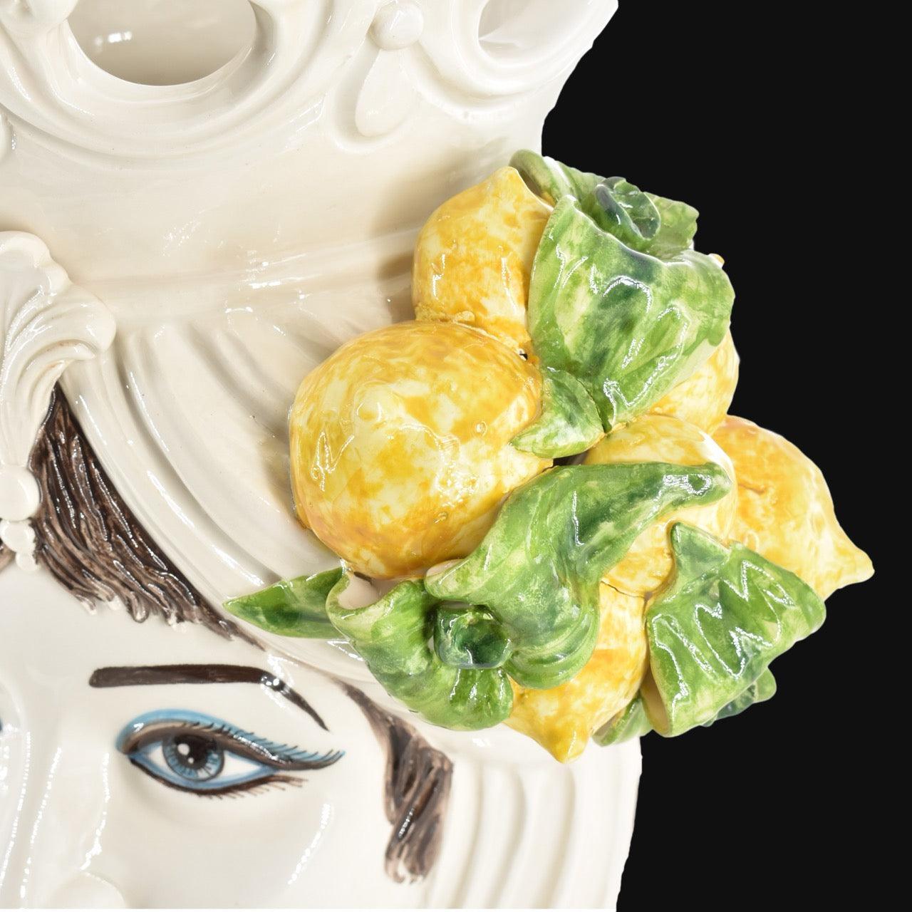 testa-di-moro-h-40-cm-white-and-lemon-femmina-ceramiche-di-caltagirone-sofia-5 - Moorish Head