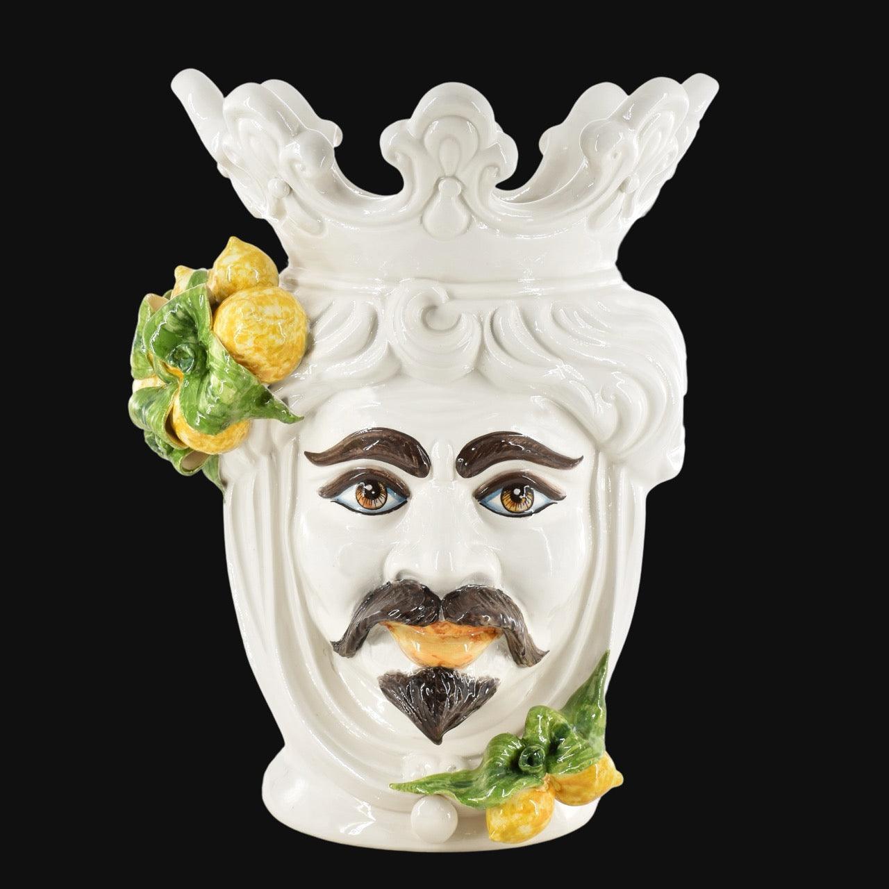 testa-di-moro-h-40-cm-white-and-lemon-uomo-ceramiche-di-caltagirone-sofia-5 - Moorish Head