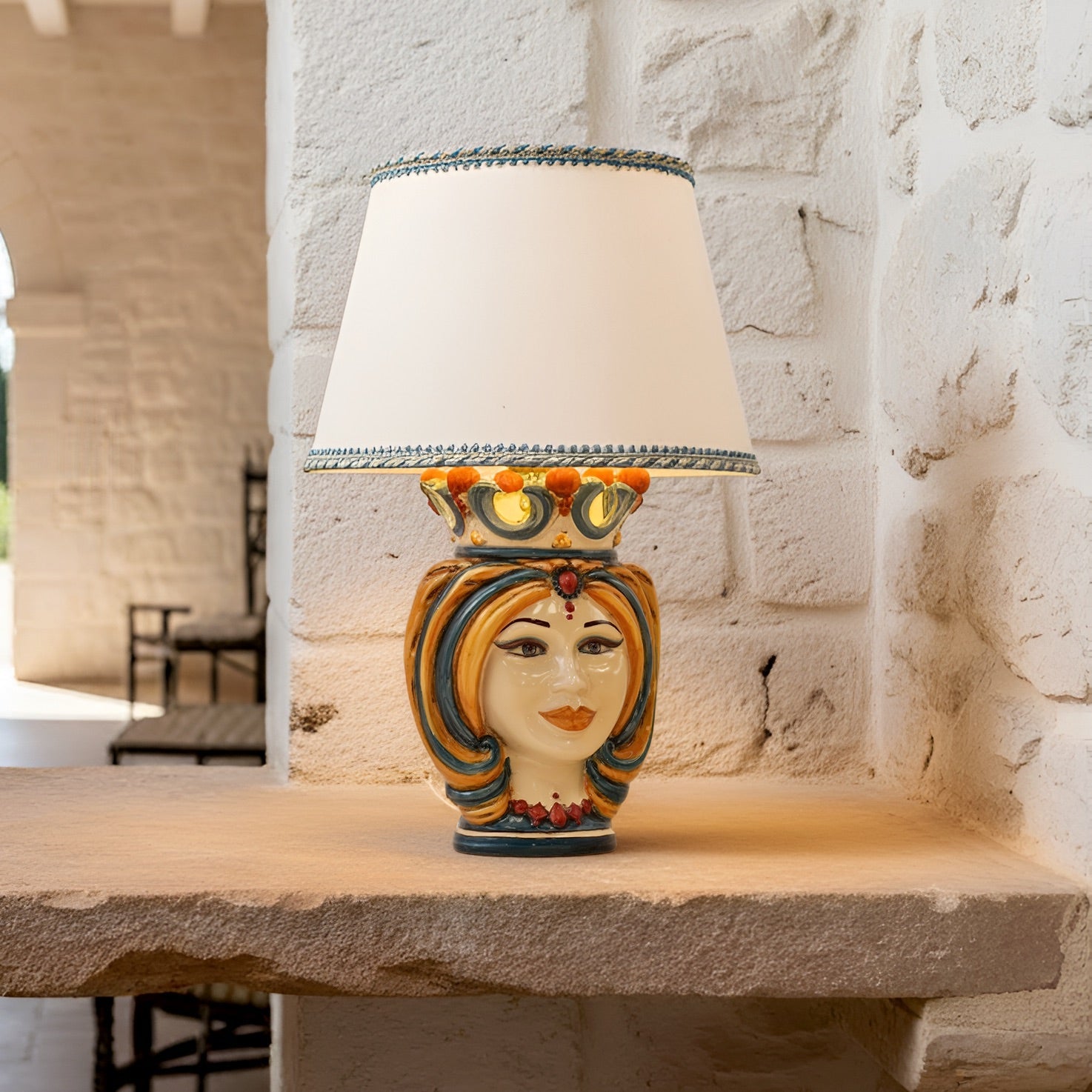 testa-h-25-turbante-decoro-sicily-ceramiche-di-caltagirone-sofia-ceramiche-di-caltagirone-sofia-7 - Moorish Head