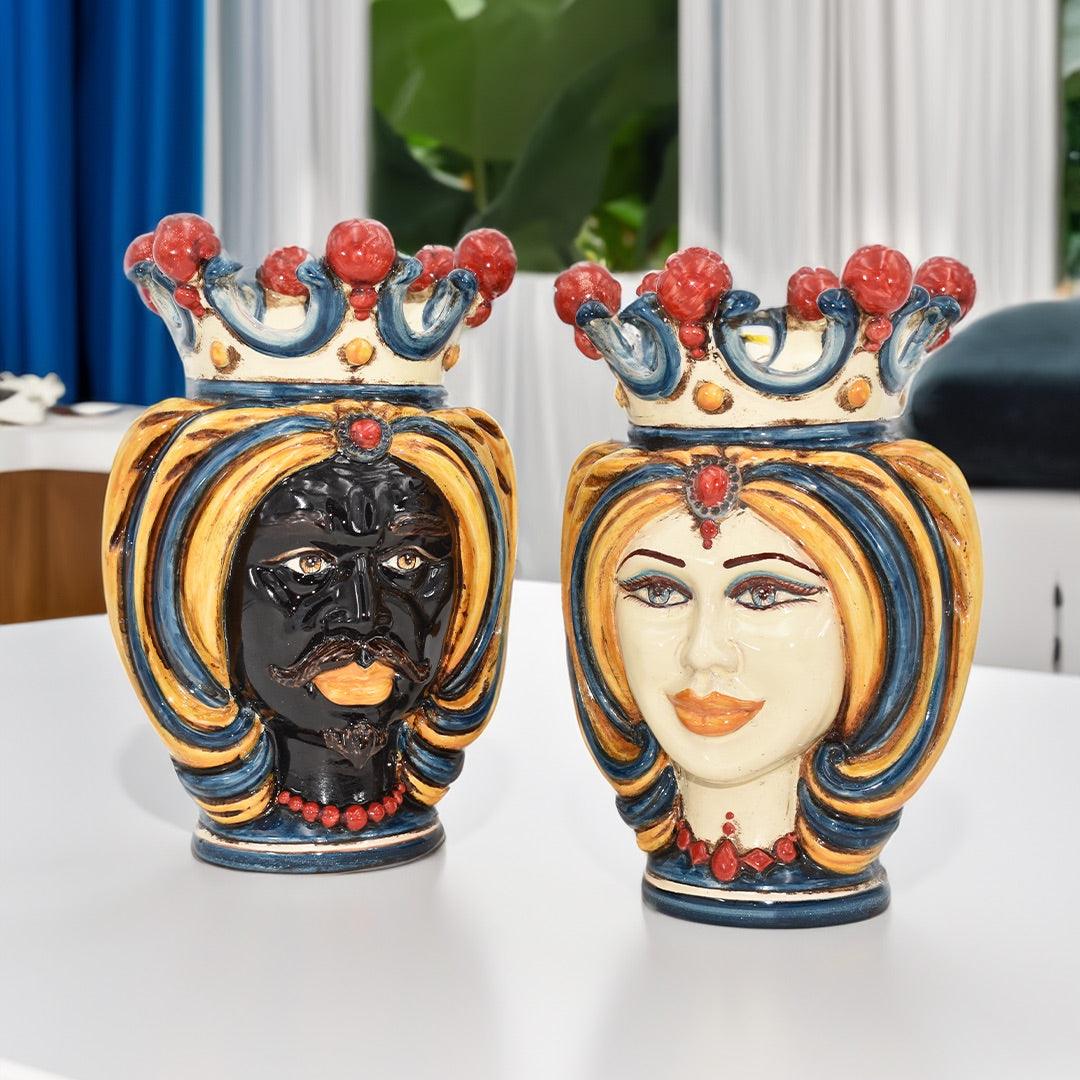 testa-h-25-turbante-decoro-sicily-ceramiche-di-caltagirone-sofia-ceramiche-di-caltagirone-sofia-79242 - Moorish Head