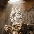 Medusa Head h 38 cm - White Line | Caltagirone Ceramics